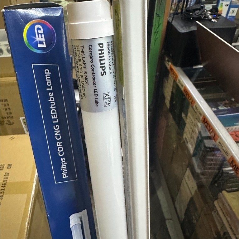 BN015 Kap set lampu tl led 18W 18 Watt Corepro contractor Putih Philips