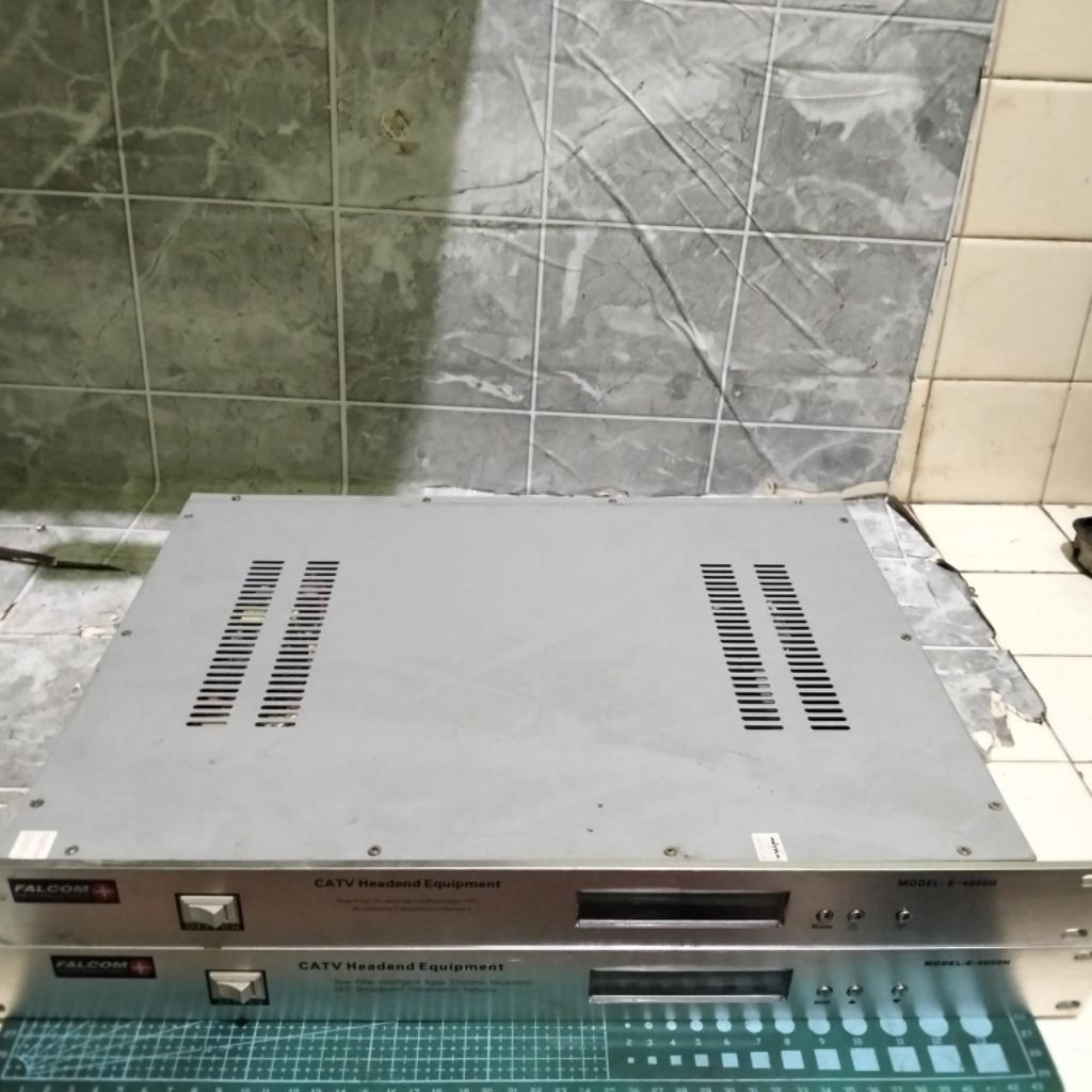 Jual 2 Unit CATV Headend Equipment Falcom Technology E-4600H S29 S12 Modulator No Tes