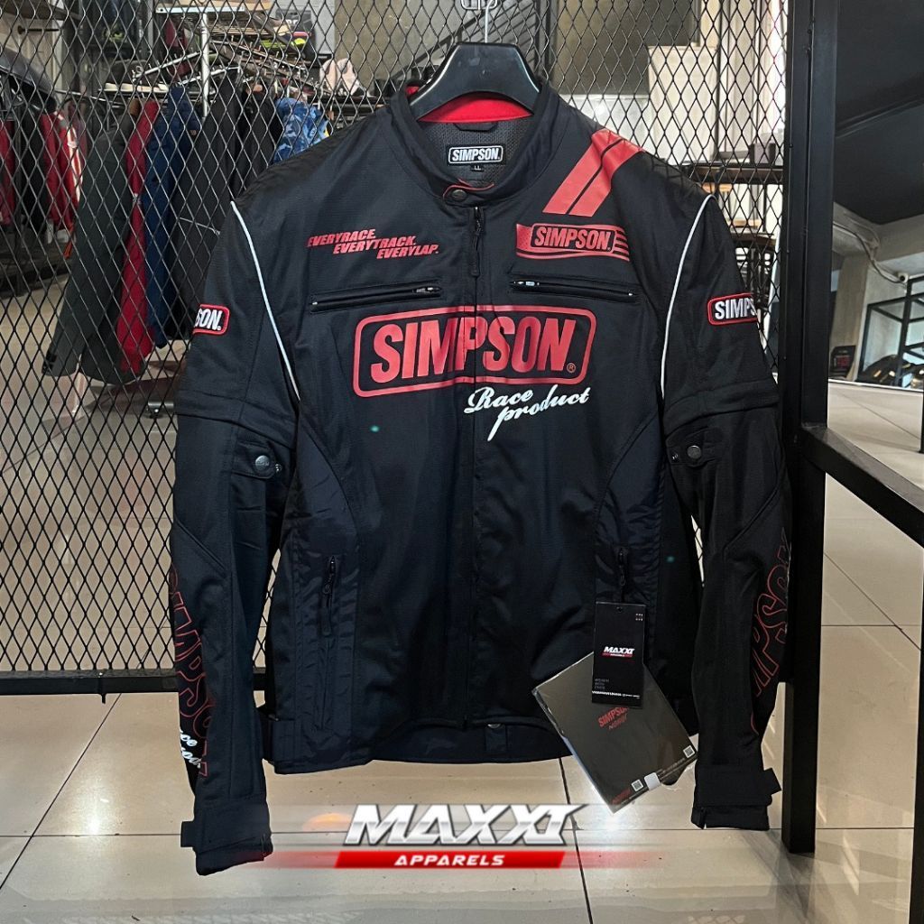 Jaket motor Simpson | Simpson Rolly Go Norix Red & Black | Jaket Riding | Original Simpson