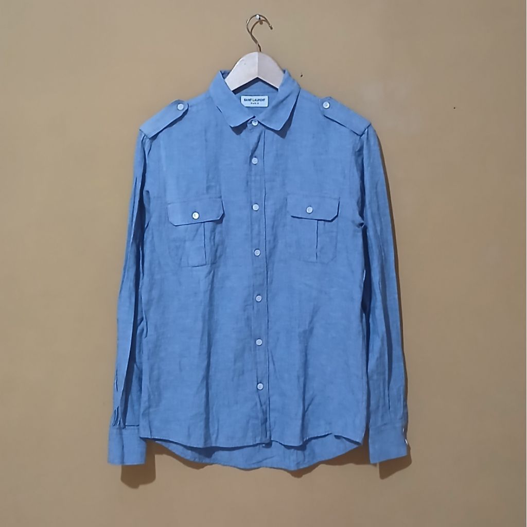 Denim Shirt Saint Laurent Paris