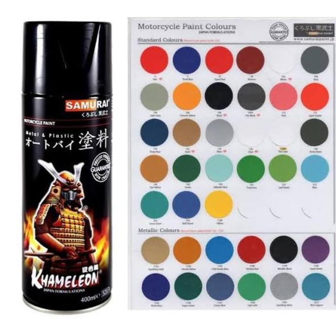 Samurai Paint Kurobushi Pilok Pilox Cat Semprot Samurai Warna Black, Black Doff, Clear, Red, Blue, G