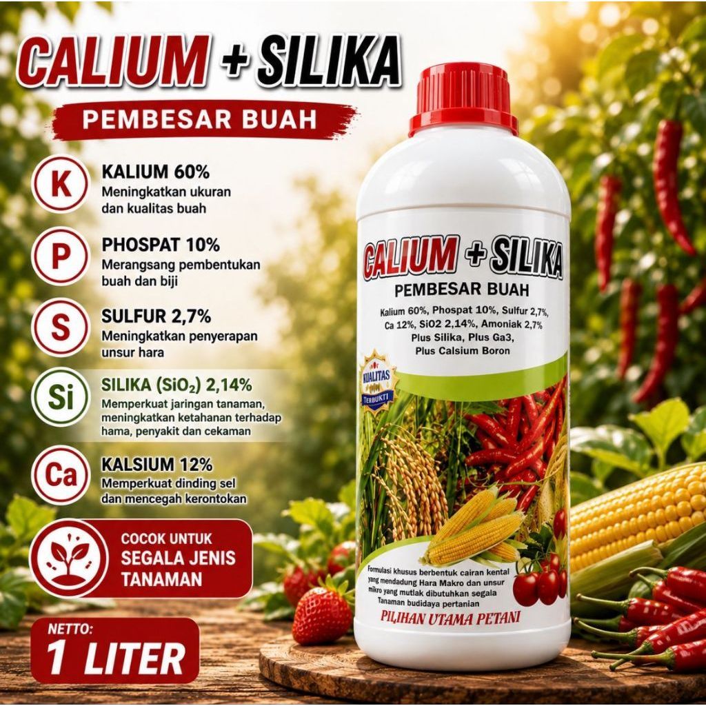 Pupuk Cair Kalium Phospat 1 Liter untuk Membesarkan Buah