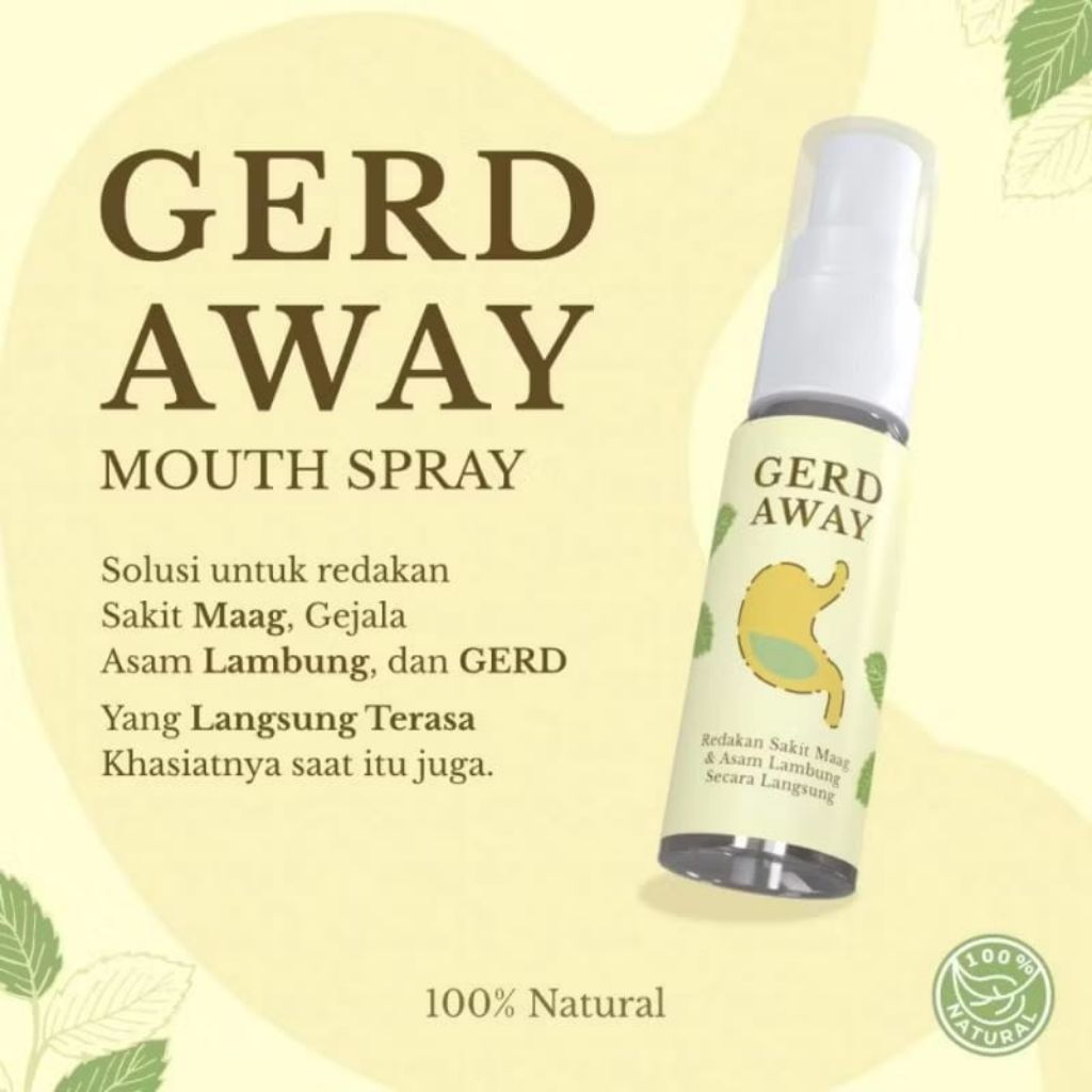 Gerd Away Spray Obat Herbal Lambung Sakit Maag Semprot Di Mulut