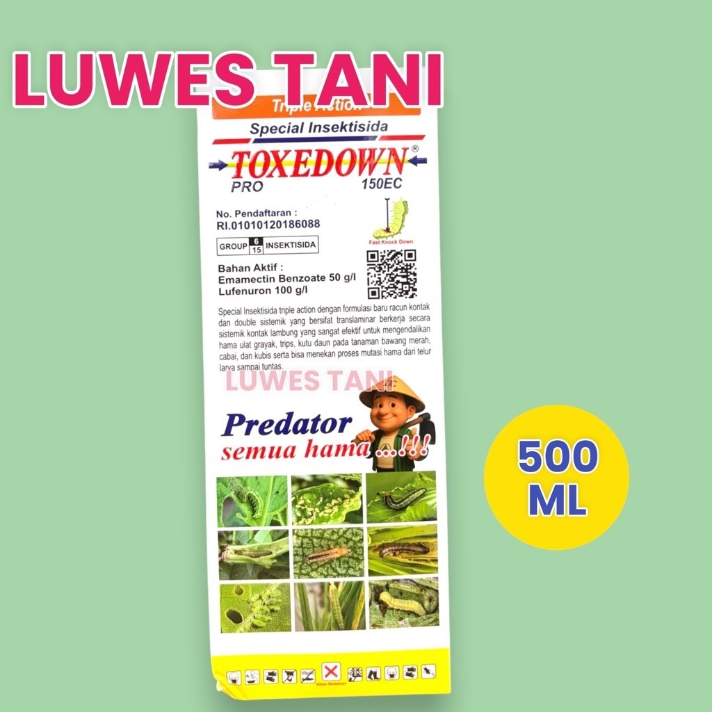 (500ml) INSEKTISIDA TOXEDOWN PREDATOR 500ML Emamektin benzoat & lufenuron BASMI TUNTAS HAMA TANAMAN