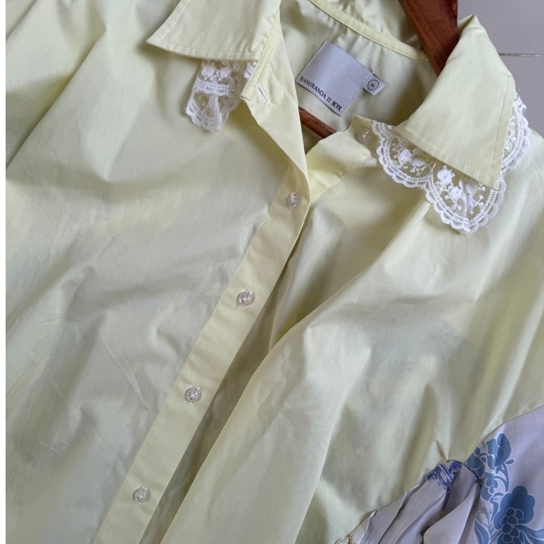 Ria miranda x ikyk Orchidee pleats top