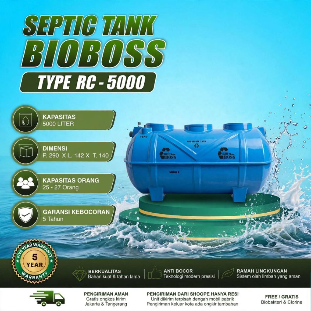Septic Tank 5000 Liter "BIOBOSS, BIOMIF"