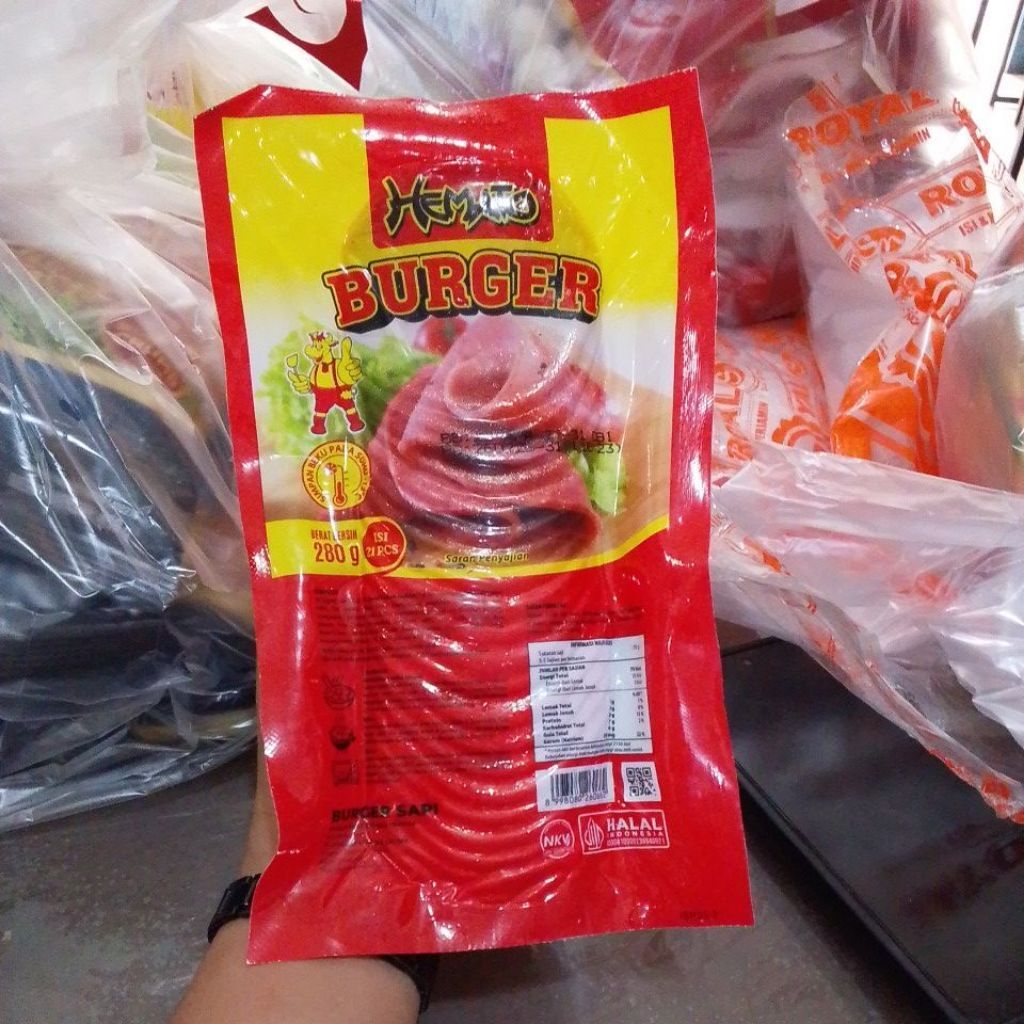 Hemato Burger Daging Sapi Isi 20 berat 280gram