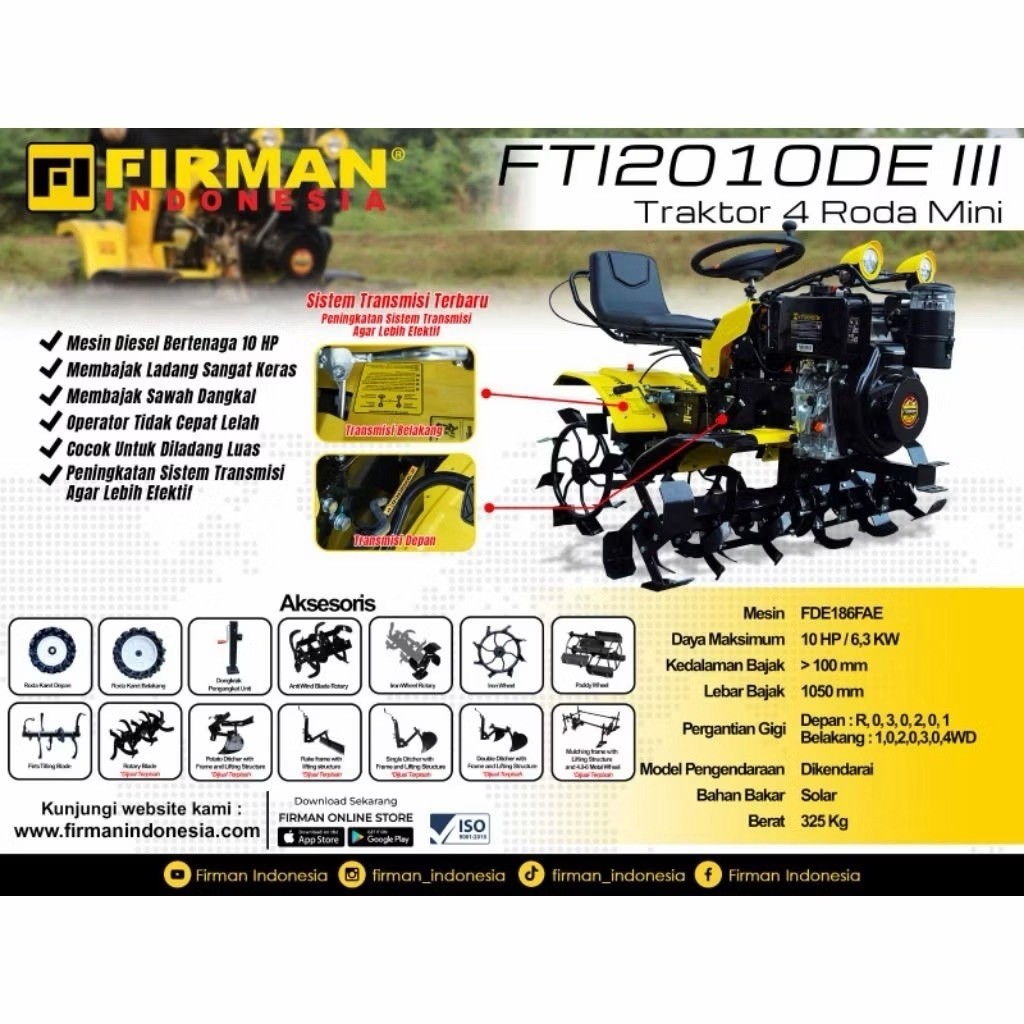 Traktor 4 Roda Mini FTI2010 Gen III