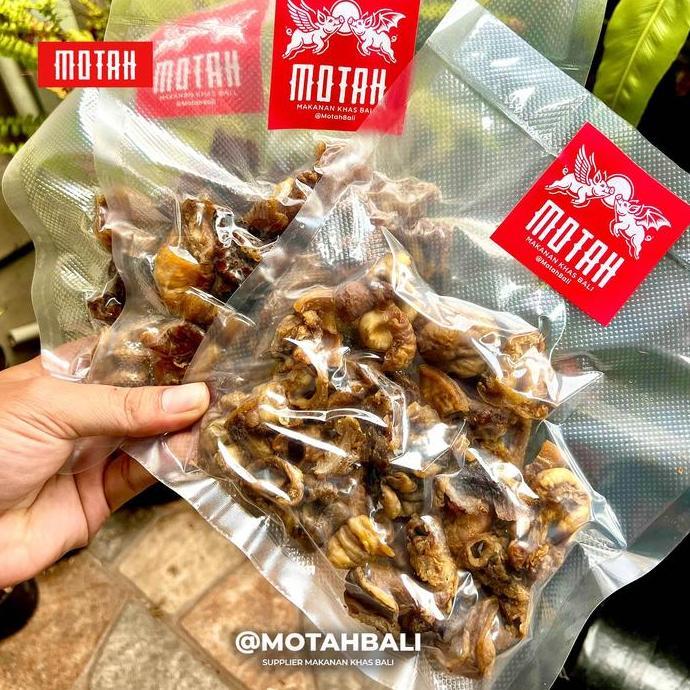 JEROAN BABI Goreng 100gr Setengah Matang / Usus Babi Merah Goreng / Remikan Goreng / Cemilan Babi Cr