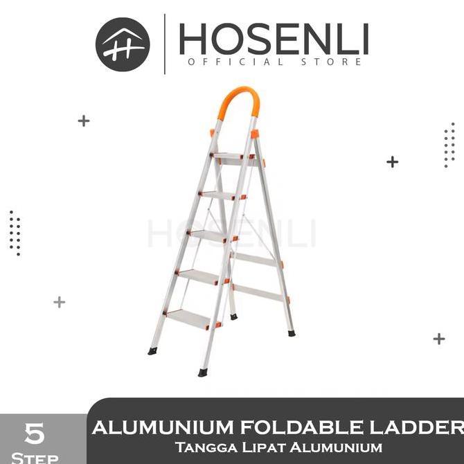 Hosenli Alumunium Foldable Ladder Tangga Lipat Alumunium - 5 Step