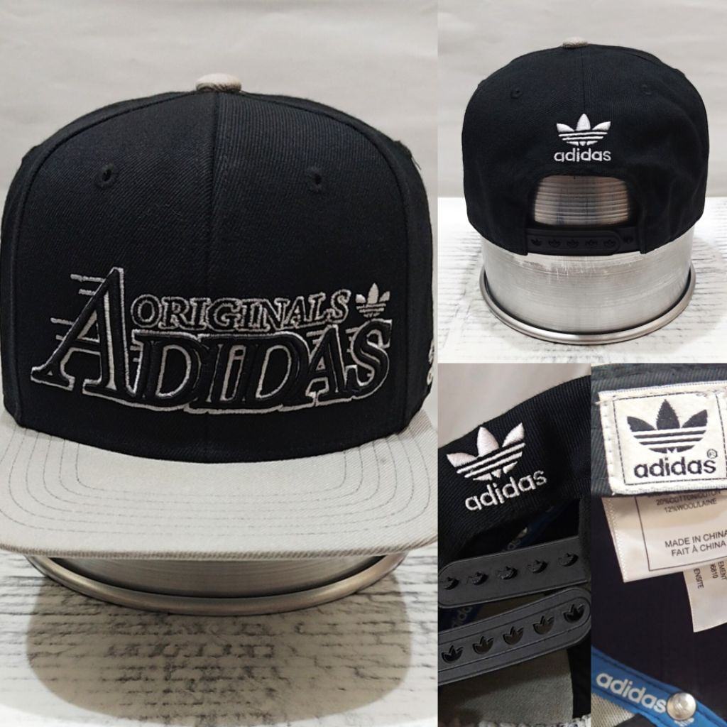 Topi Adidas Trefoil Vintage Snapback 2Tone Authentic Ori 2nd