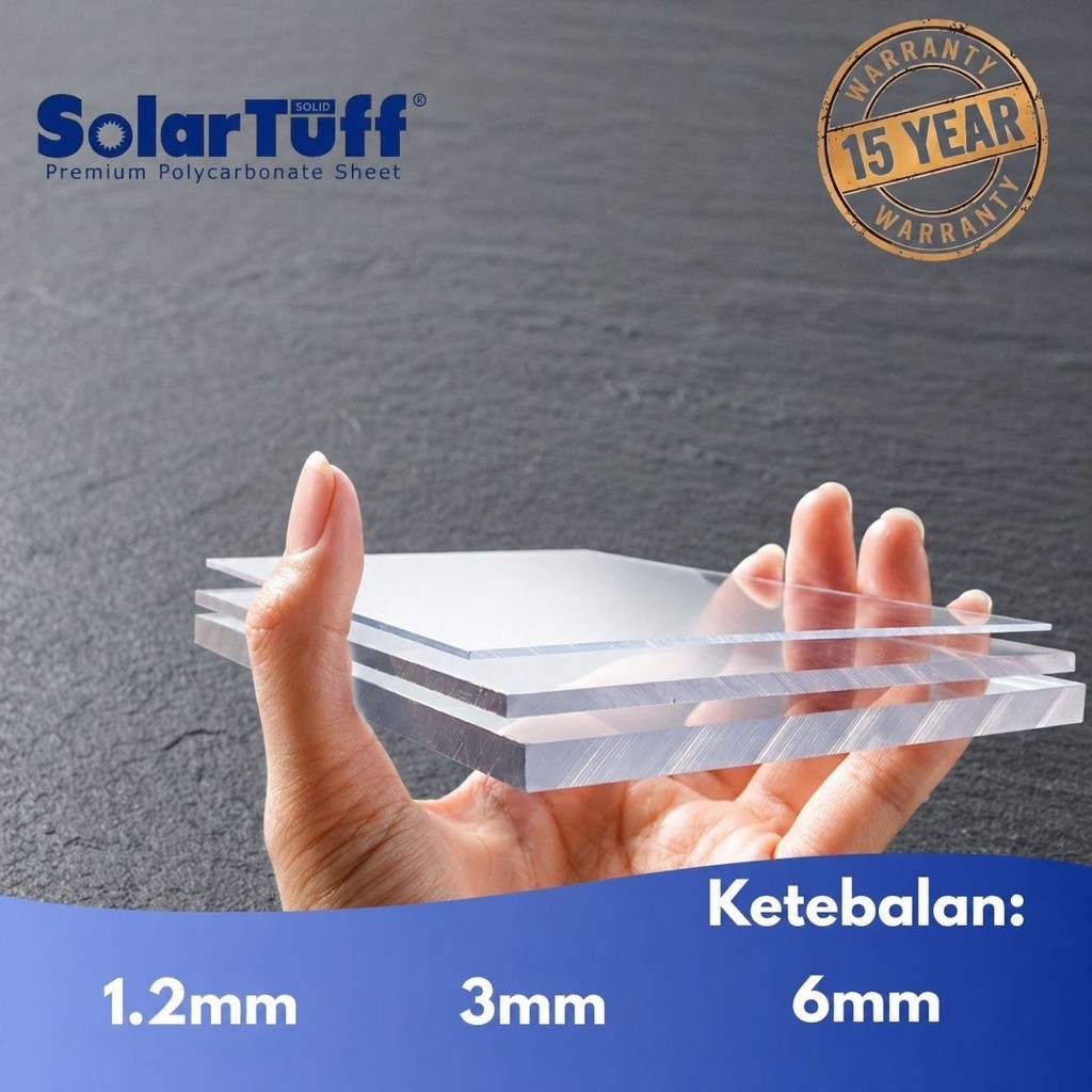 Solartuff Solid Tebal 6mm solarflat || HARGA PER ROLL