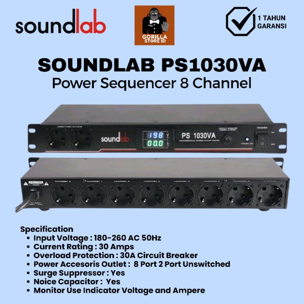 Power Sequencer Soundlab PS1030VA