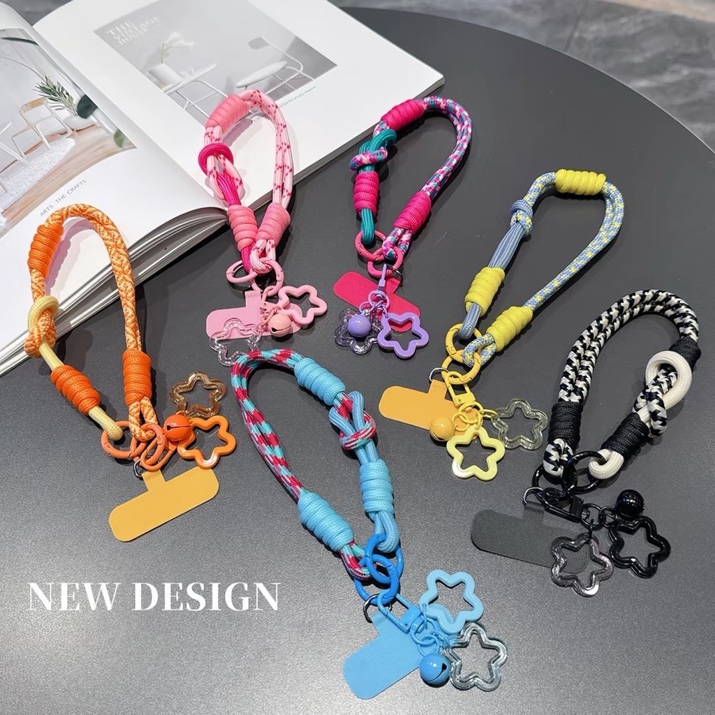 Phone Straps Gantungan Hp Set Awan Bintang Lonceng Bunga Kartun Sanrio liontin Gantungan Kunci Tali 