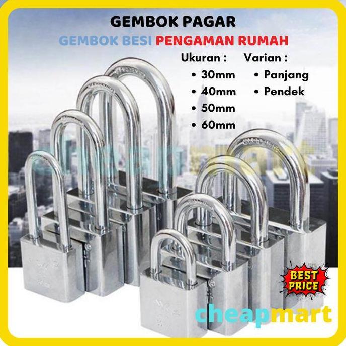 Windigarisna - Gembok Pendek/Panjang Solintk Top Security Lock Pengaman Rumah Gembok