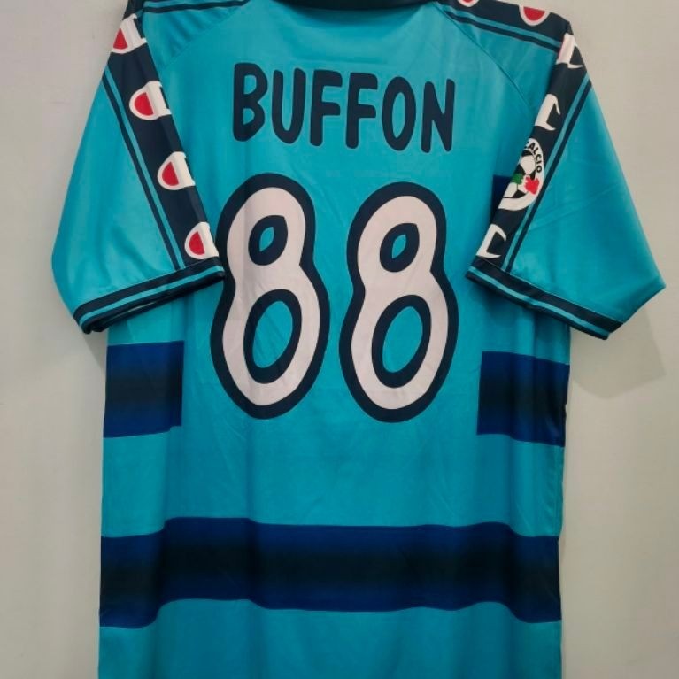 jersey baju bola retro parma kiper buffon sport casual