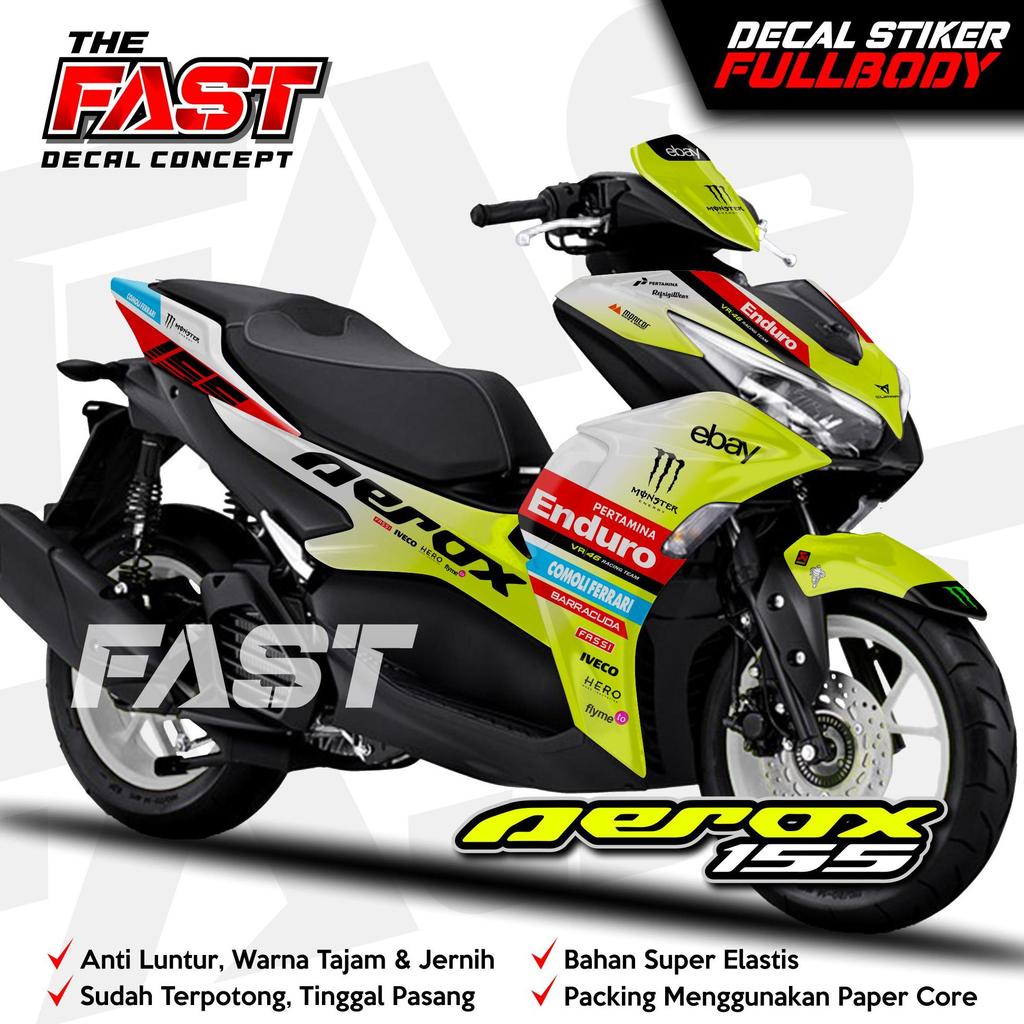TERBARU Decal Sticker Aerox New Enduro Racing MotoGP Variasi Fullbody All New Aerox 155 Connected - 