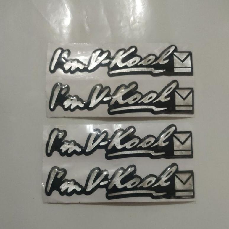 Stiker Timbul I,M V-Kool Ukuran 8x2 Original