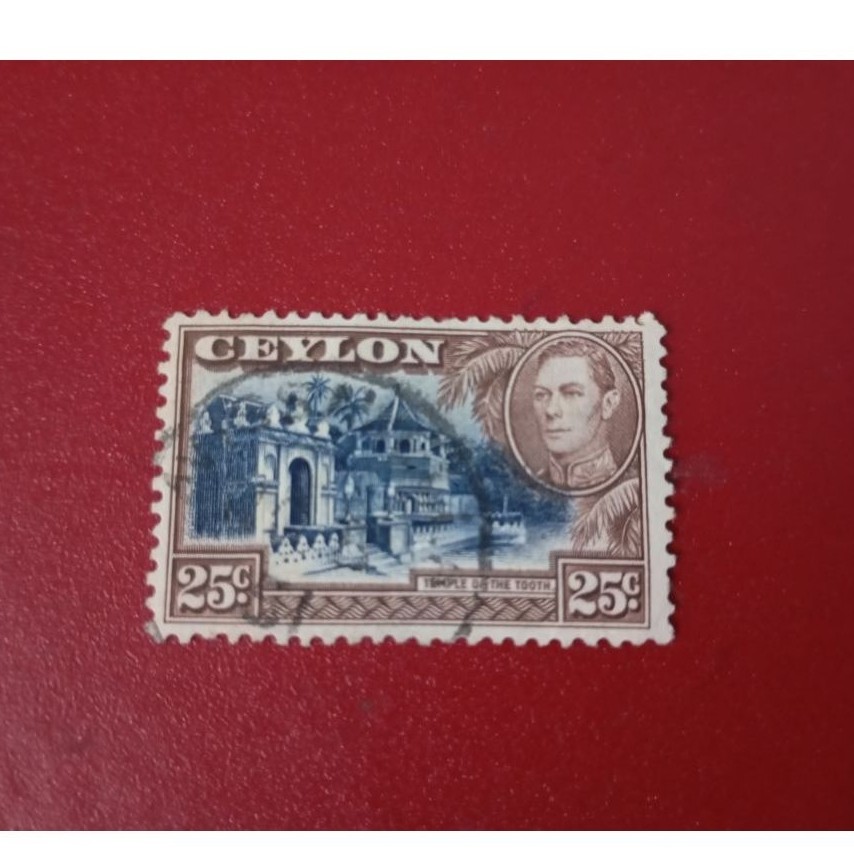 PRANGKO CEYLON KING GEORGE VI NOMINAL 25 CENT