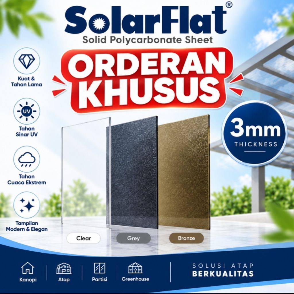 orderan solarflat 3mm 5M