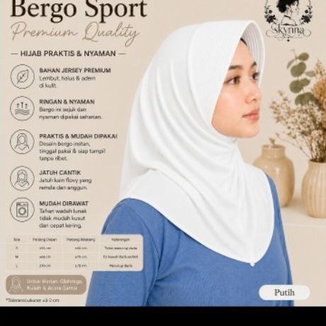 |Bergo Jersey Premium Putih RH|Bergo Jersey Premium Wanita Jersey Premium Putih