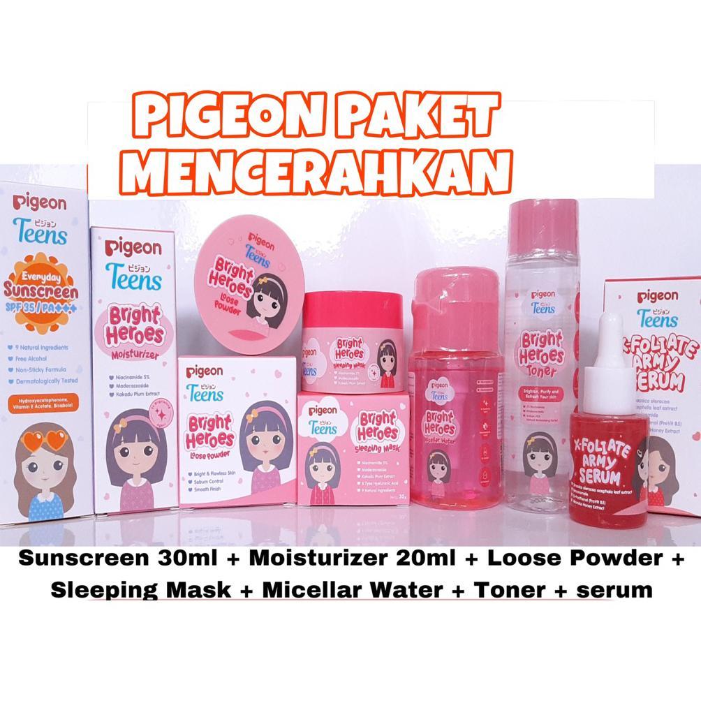 PIGEON PAKET SKINCARE REMAJA - Pigeon paket Lengkap Skincare Bright Heroes