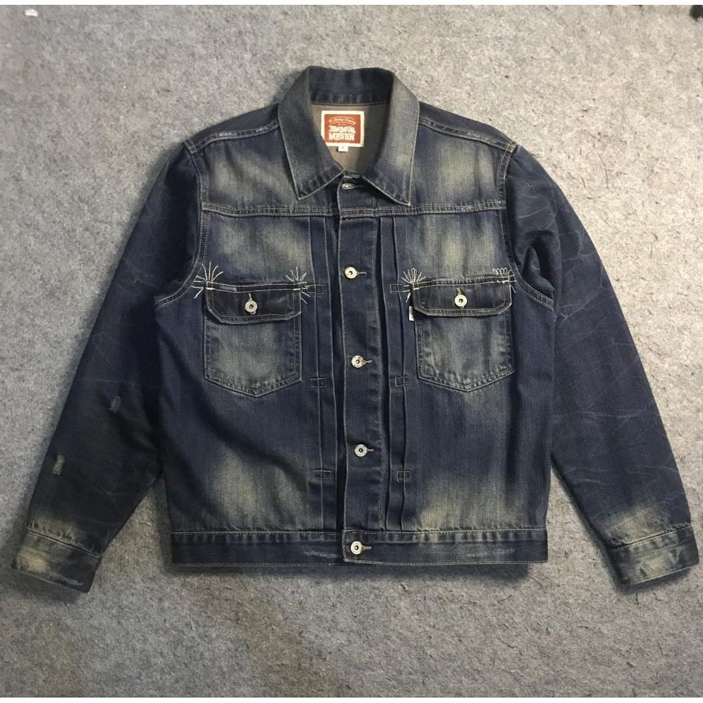 Jaket Trucker Type II Selvedge Washed J&M