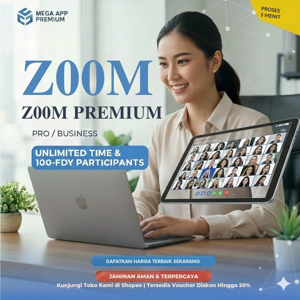 Zoom Webinar 500 Participants  1 Bulan Full Akses Legal Resmi