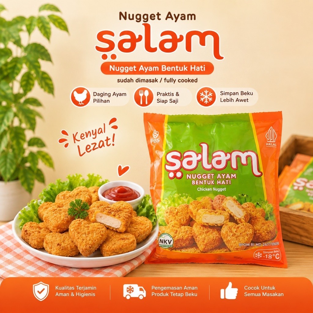 SALAM Nugget Bentuk Hati 500gr