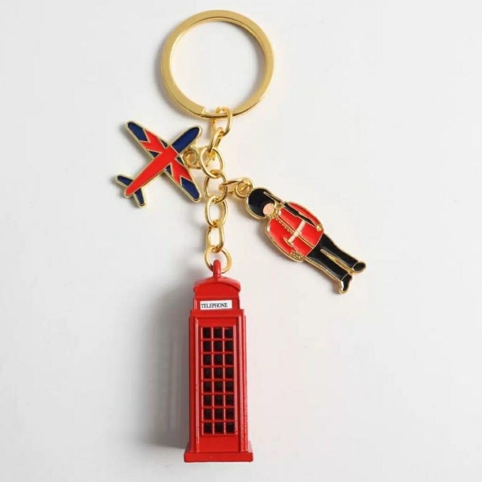 Gantungan Kunci London Inggris Phone box Bus London keychain bus Souvenirs khas London