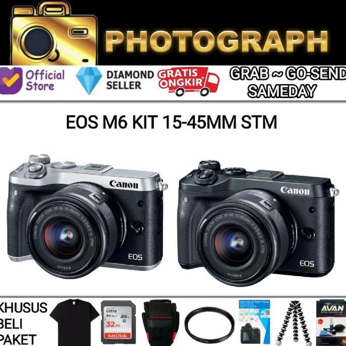CANON EOS M6 KIT 15-45MM STM / KAMERA  CANON EOS M6 KIT 15-45MM