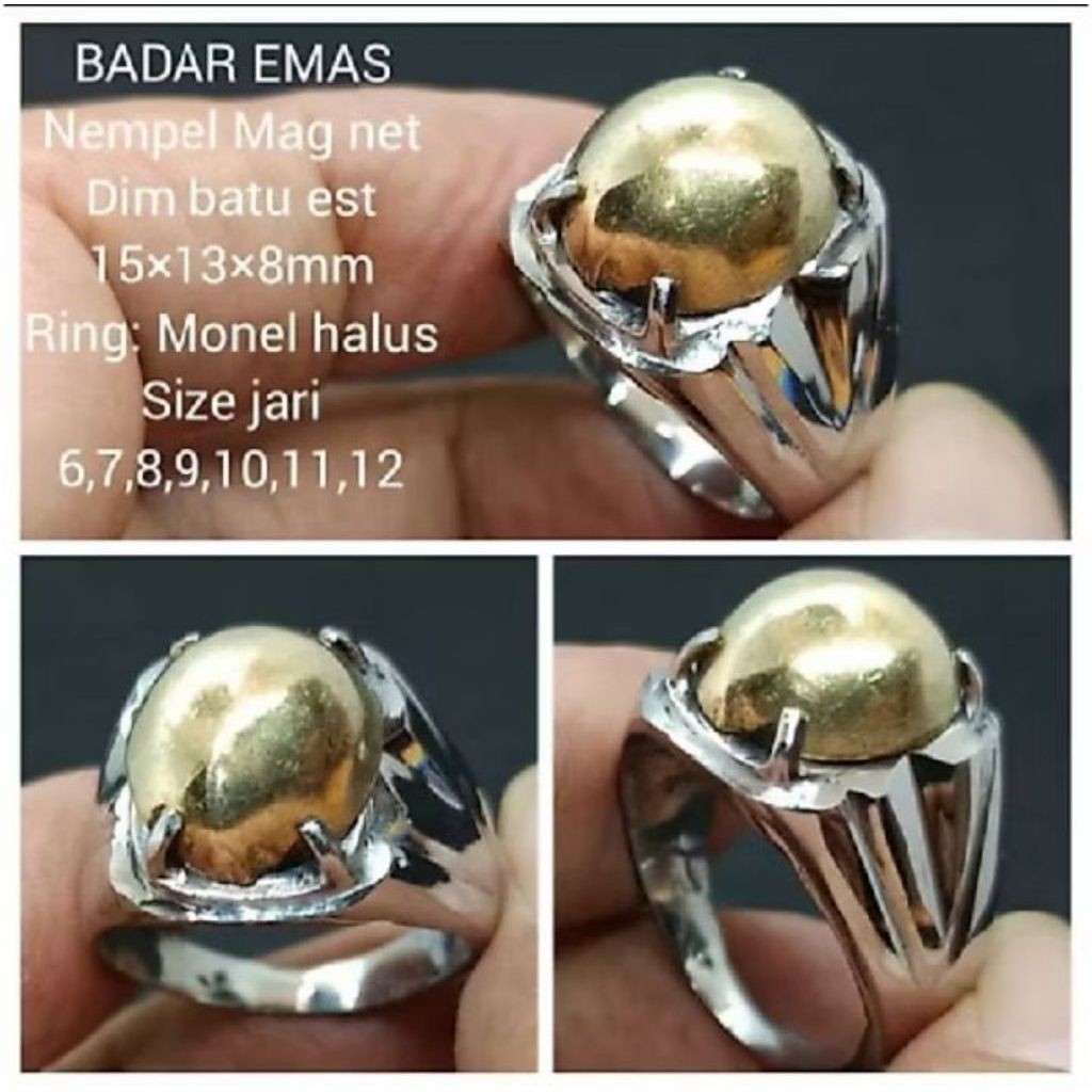 BATU CINCIN BADAR EMAS NATURAL NEMPEL MAGNET