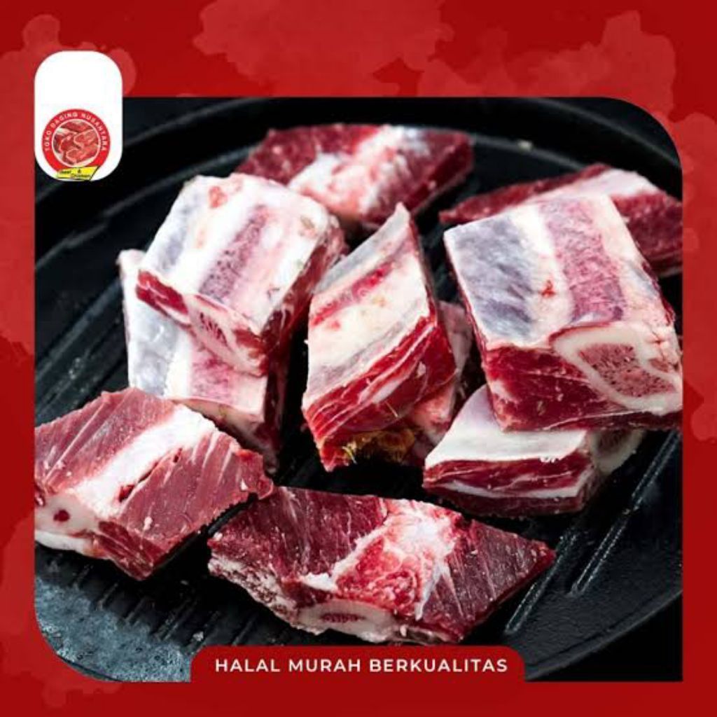 Tulang Iga Sapi 500gram/ Tulang Rusuk Sapi 500gram segar fresh pasar sayur dan ikan flamboyan pontia