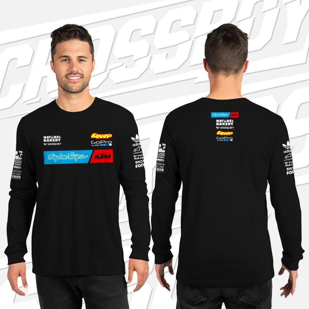 Best Seller Kaos Lengan Panjang Pria Ktm Racing Motorcross Trail Tld Gopro Sablon Plastisol Cotton C