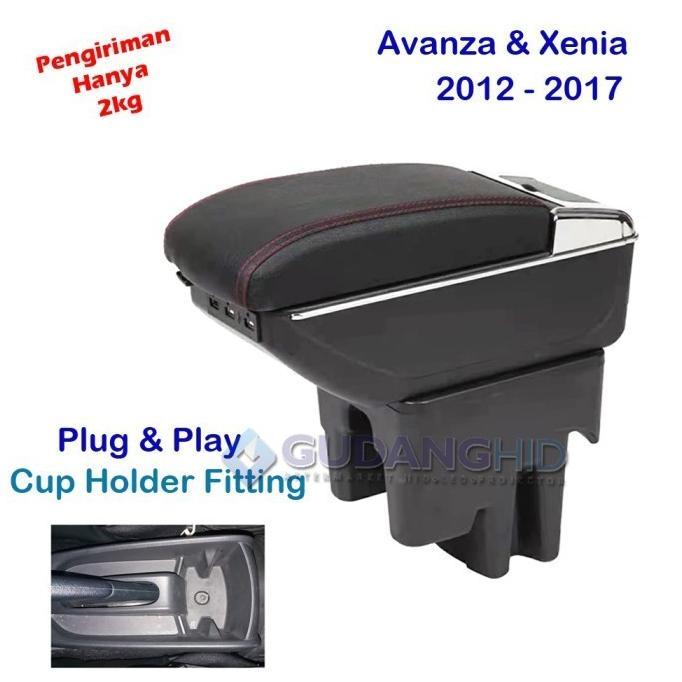 Armrest Mobil Toyota Avanza Daihatsu Xenia 7 USB Port Charger + LED