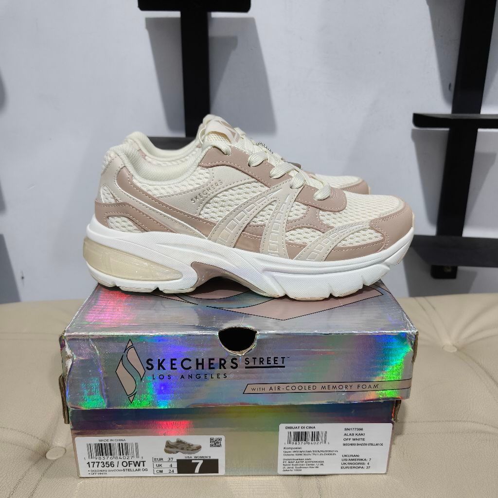 SEPATU SPORT LIFESTYLE SKECHERS LOS ANGELES SHADOW STELLAR OG OFF WHITE SKE177356/OFWT