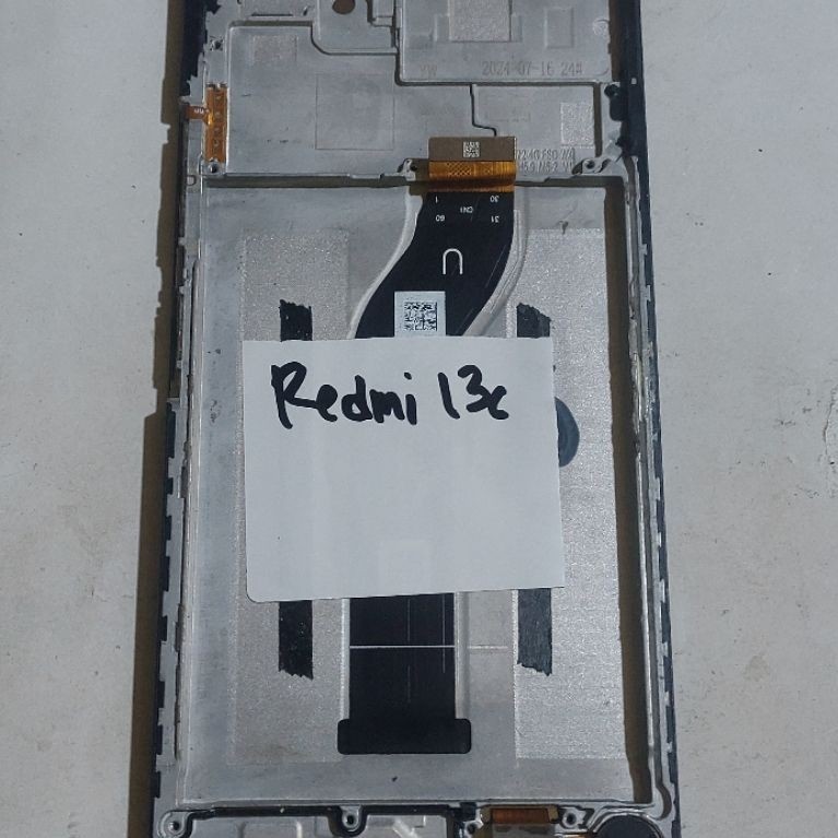lcd + frame redmi 13c second original cabutan