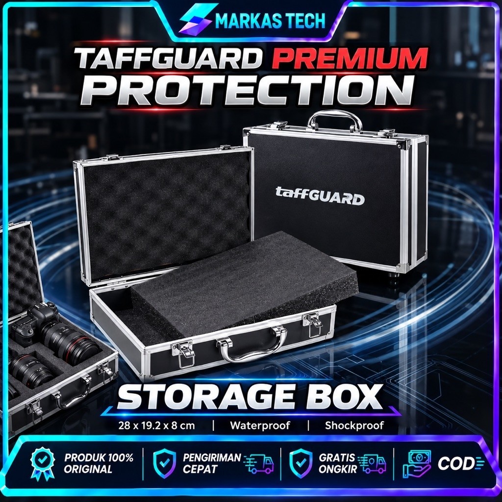 ToolBox Koper Aluminium anti benturan Pelindung anti pecah tempat barang elektronik mahal
