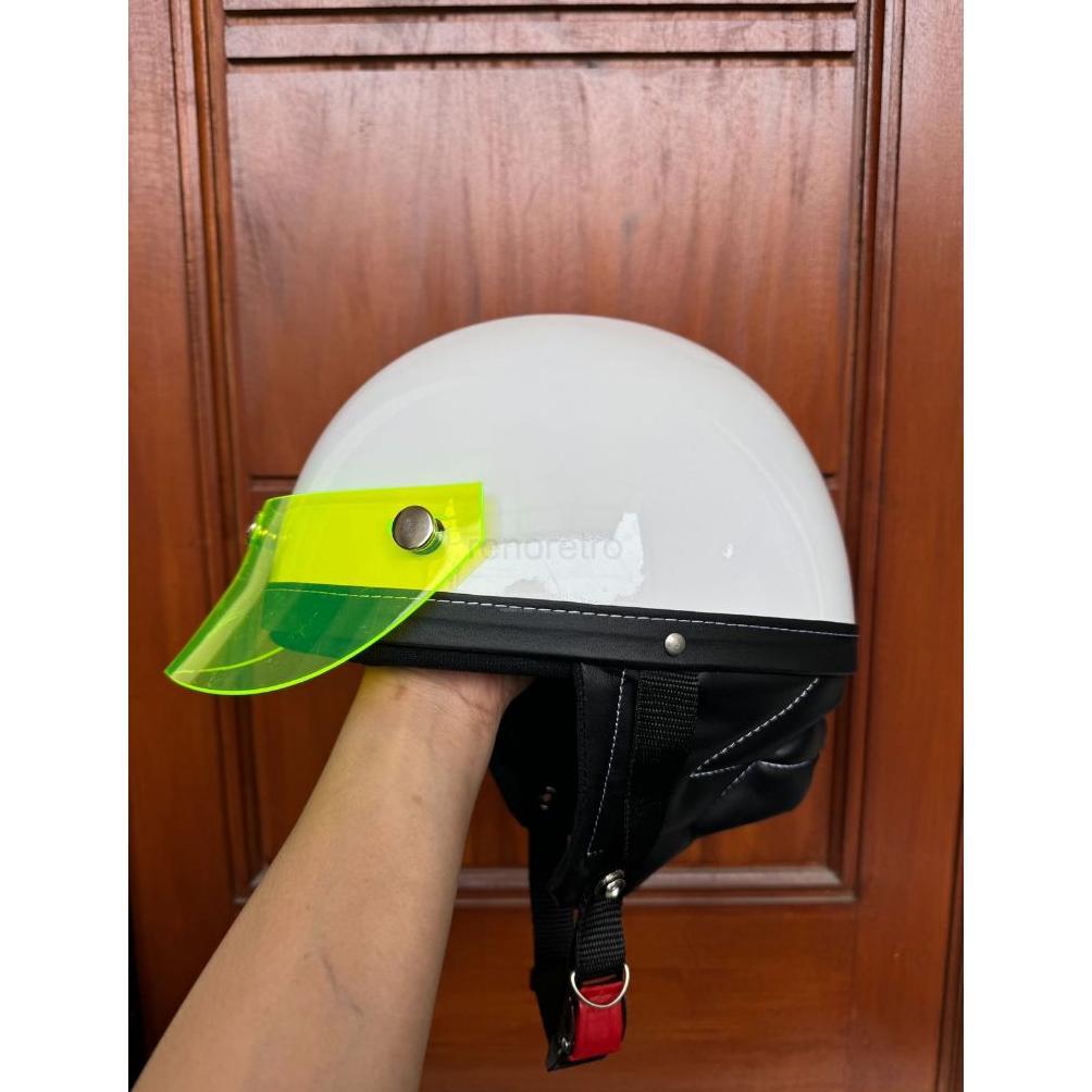 Murah Helm Chip Putih Polos Vintage-Helm Chip Custom Reno24