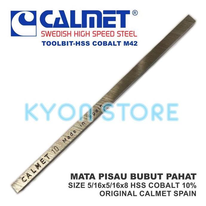 Mata Pisau Bubut Pahat Size 5/16X5/16X8 Hss Cobalt 10 M42 Calmet