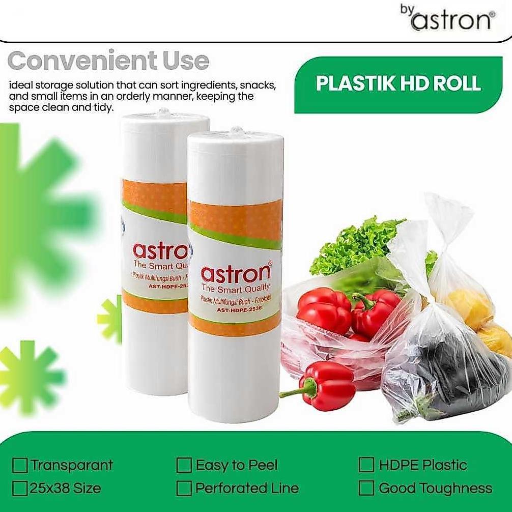 Plastik HD Roll / Plastik Buah / Plastik HD Roll Bag / HDPE Roll Plastic / Plastik Multifungsi ASTRO