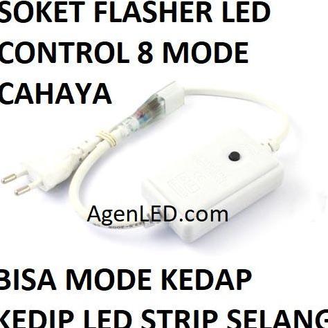 Pastikirim- Flasher Led Strip Selang 5050 Smd 2 Jalur Pin Soket Lampu Kontroler Fl
