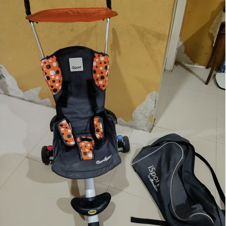 stroller traveling chocolate isport ada tas nya