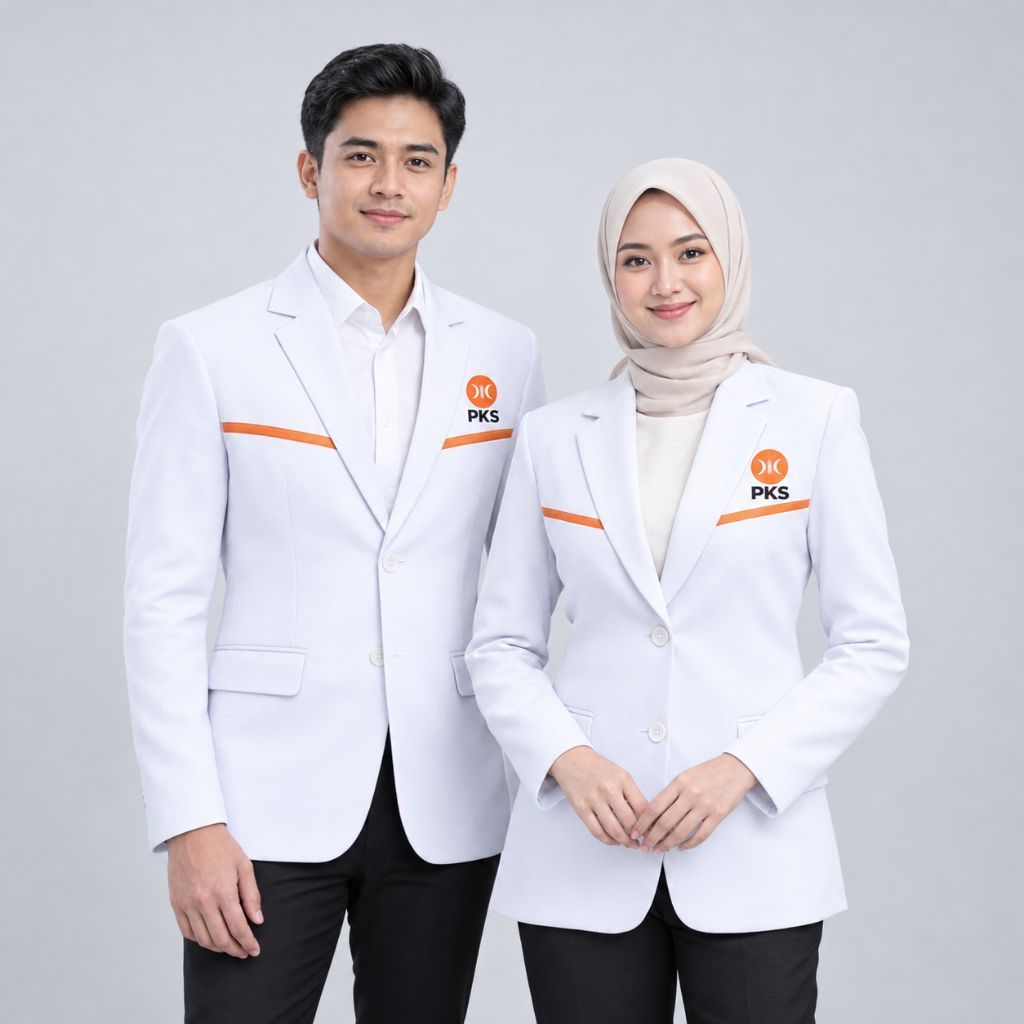 Jas Partai PKS / Jas Blazer PKS pria & Wanita / Sudah Termasuk Logo