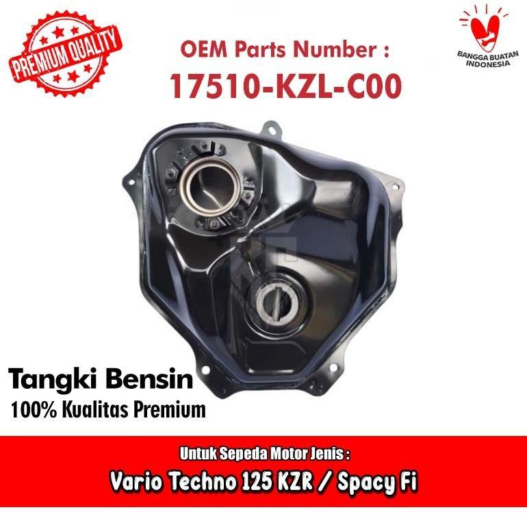 Tangki Bensin Fuel Tank Honda Vario Techno 125 Old KZR Spacy Fi Kode Parts 17510-KZL-C00
