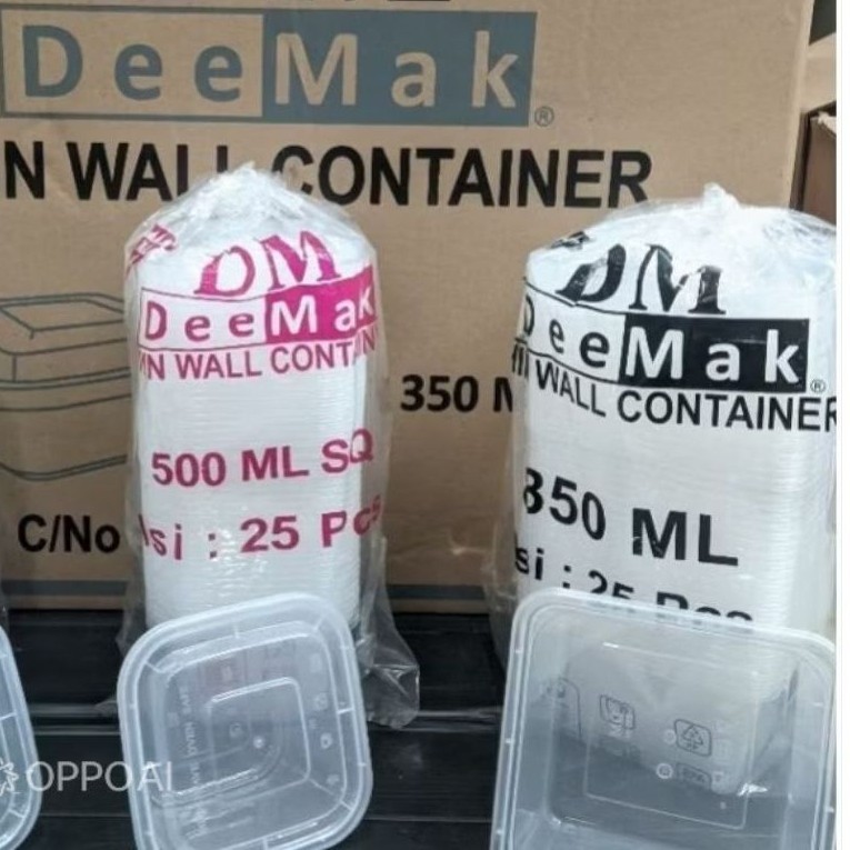 Grosir Perdus Thinwall DM 350ml SQ / 500ml SQ / 850ml SQ / Thinwall DM Kotak Makan Serbaguna