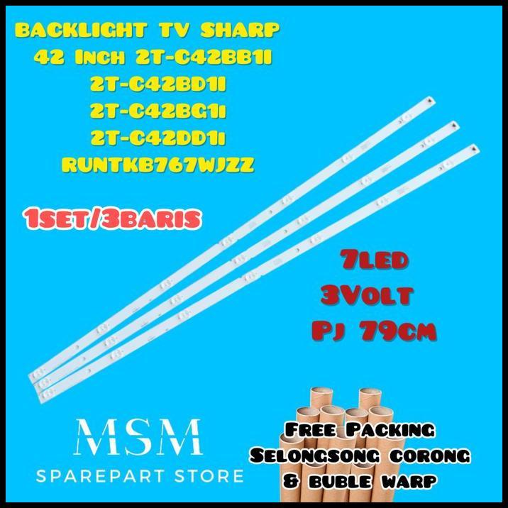TERLARIS BACKLIGHT TV SHARP 42 INCH 2T-C42BB1I 2T-C42BD1I 2T-C42BG1I 2T-C42DD1I RUNTKB767WJZZ 