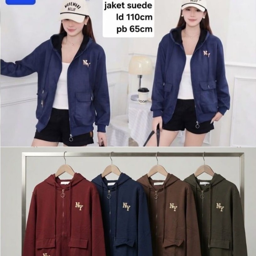 jacket suede TOMTOM LD 110 bahan suede halus premium