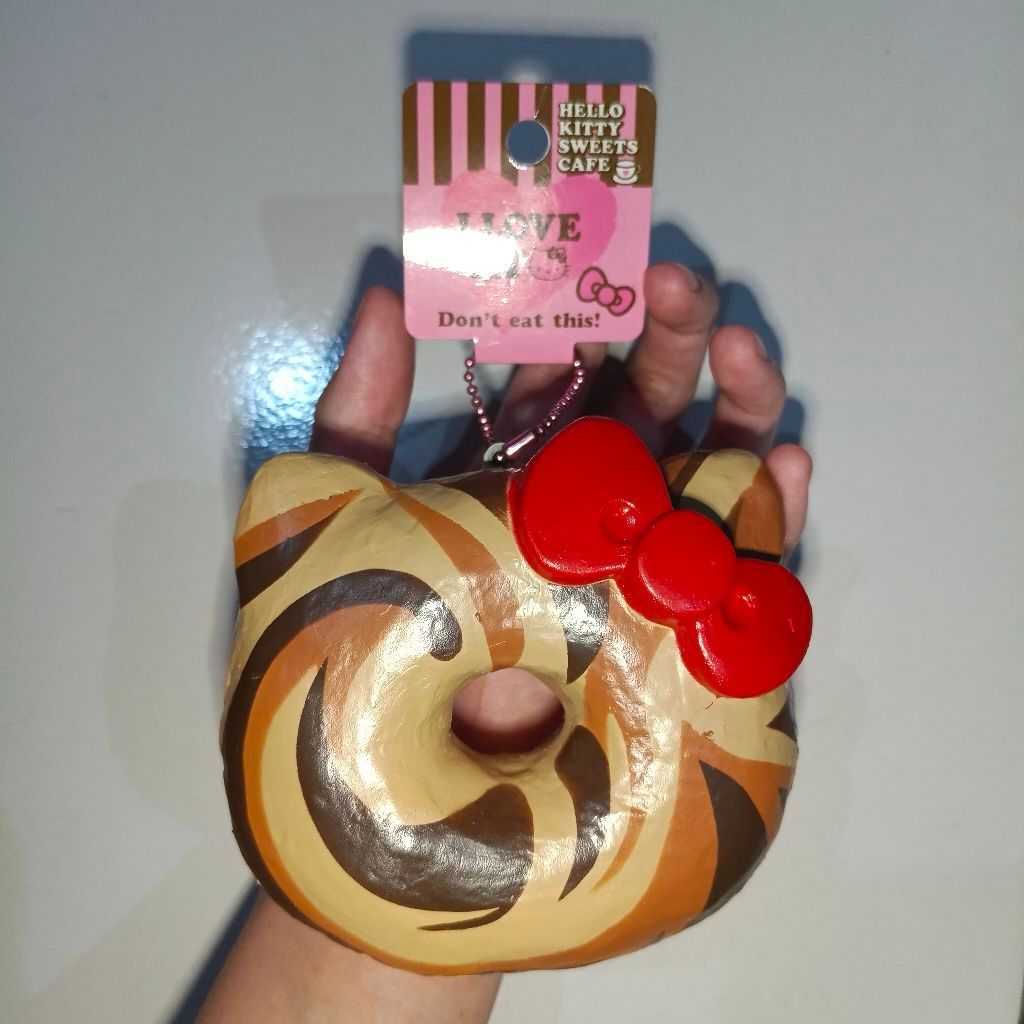 Hello Kitty Donut Squishy Brown Swirl