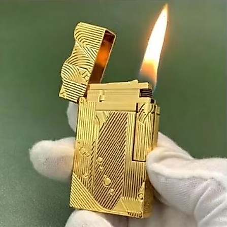 korek api sumbu classic denting ROWENTA original vintage oil lighter model mermaid gold sanji one pi